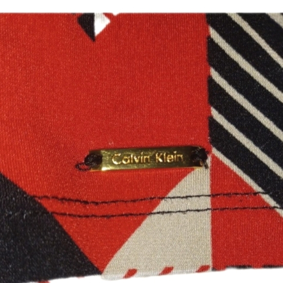 Calvin Klein Red Patterned Blouse - Picture 4 of 5